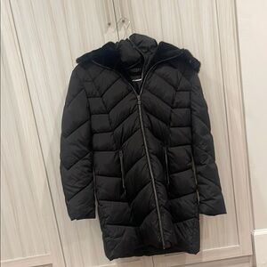 Women's Black Quilted Coat